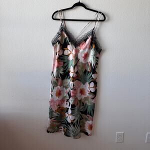 Floral midi slip dress